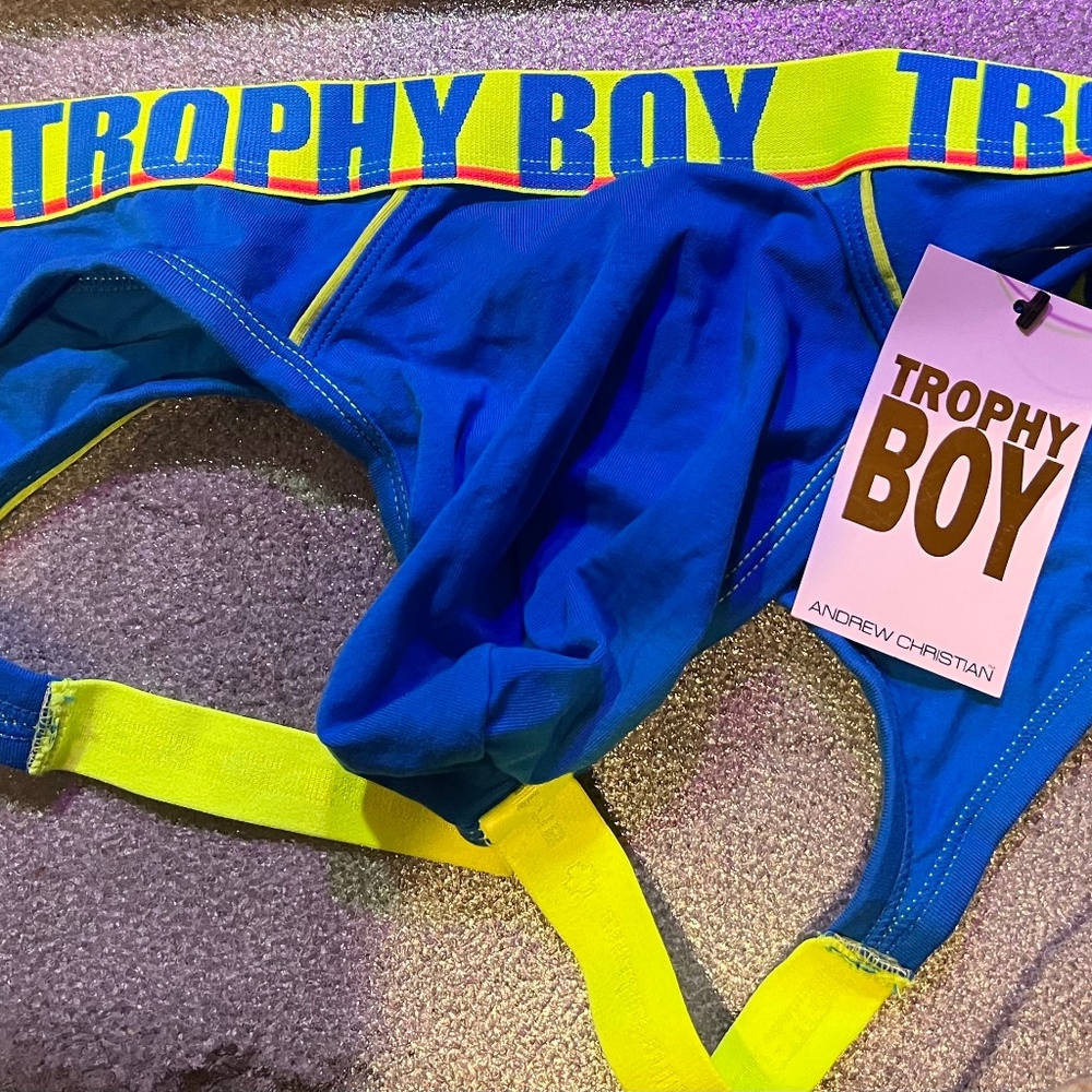 Andrew Christian  trophy boy jockstrap CL original package.